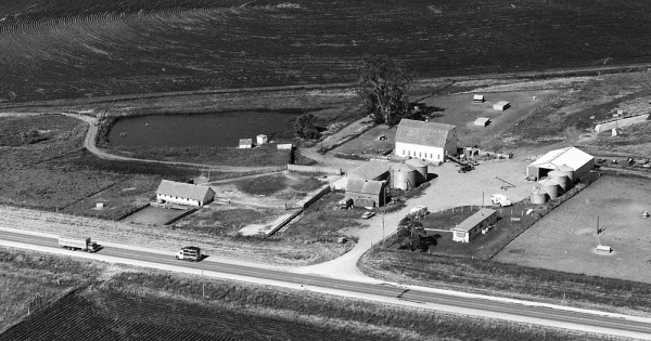 Vintage Aerial photo from 1975 in Cherokee County, IA