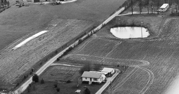 Vintage Aerial photo from 1982 in Larue County, KY