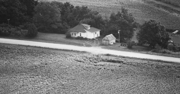 Vintage Aerial photo from 1976 in Mercer County, IL