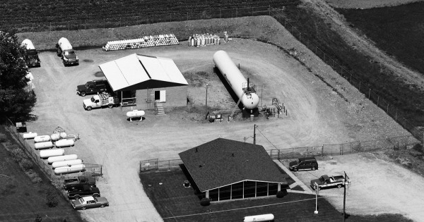 Vintage Aerial photo from 1988 in Chautauqua County, NY