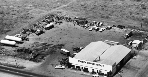 Vintage Aerial photo from 1968 in Kern County, CA