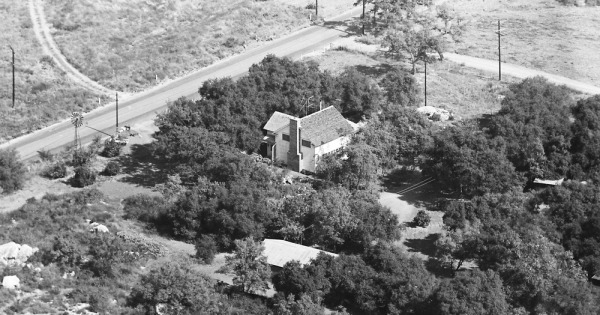 Vintage Aerial photo from 1967 in San Diego County, CA