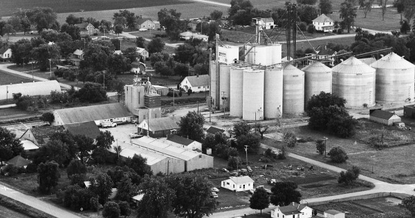 Vintage Aerial photo from 1974 in McLean County, IL