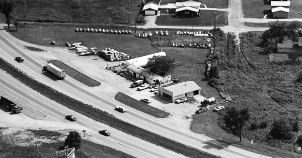Vintage Aerial photo from 1973 in Lake County, IL