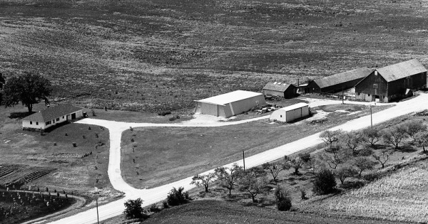 Vintage Aerial photo from 1973 in Lake County, IL