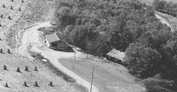 Vintage Aerial photo from 1980 in Sauk County, WI