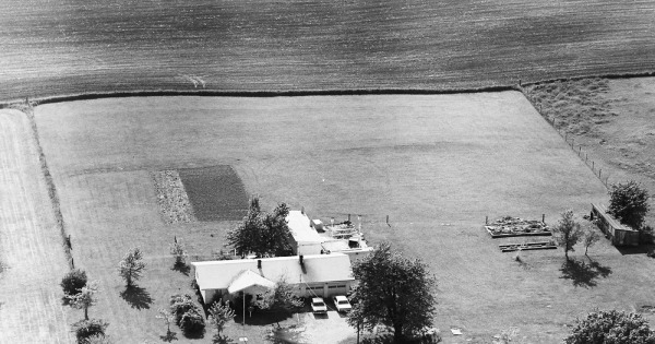 Vintage Aerial photo from 1972 in Delaware County, IN