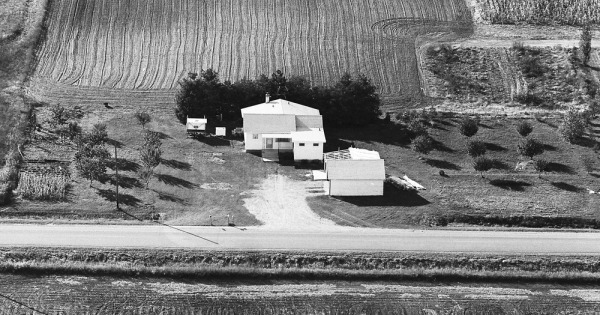 Vintage Aerial photo from 1972 in Gratiot County, MI