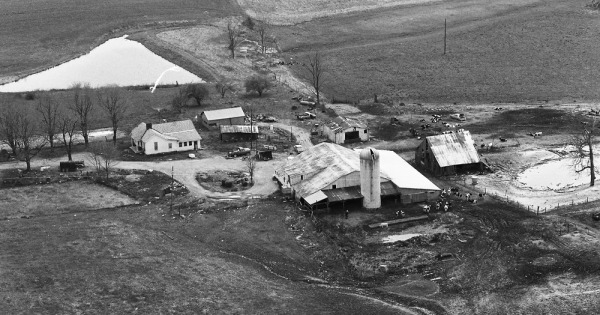 Vintage Aerial photo from 1982 in Larue County, KY