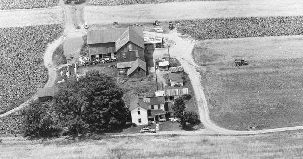 Vintage Aerial photo from 1963 in Lycoming County, PA