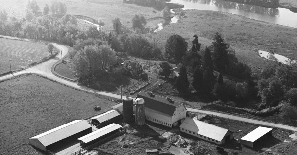 Vintage Aerial photo from 1968 in Clark County, WA