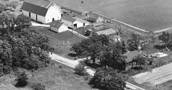 Vintage Aerial photo from 1964 in Wyandot County, OH
