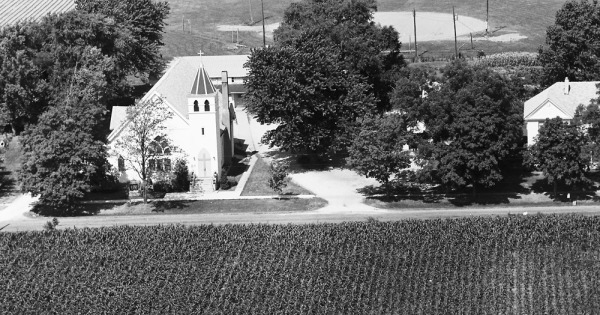 Vintage Aerial photo from 1970 in Marion County, MO