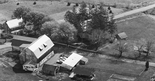 Vintage Aerial photo from 1982 in Bucks County, PA