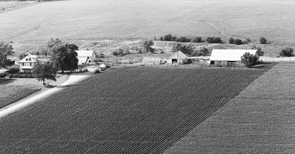 Vintage Aerial photo from 1970 in McDonough County, IL