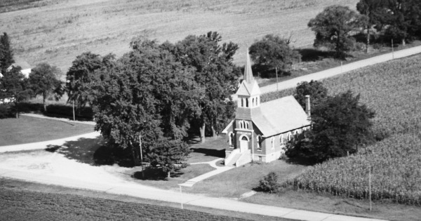 Vintage Aerial photo from 1967 in Waseca County, MN