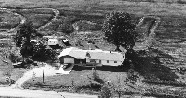 Vintage Aerial photo from 1972 in Gratiot County, MI