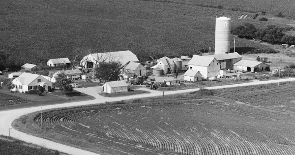 Vintage Aerial photo from 1978 in Jefferson County, IA
