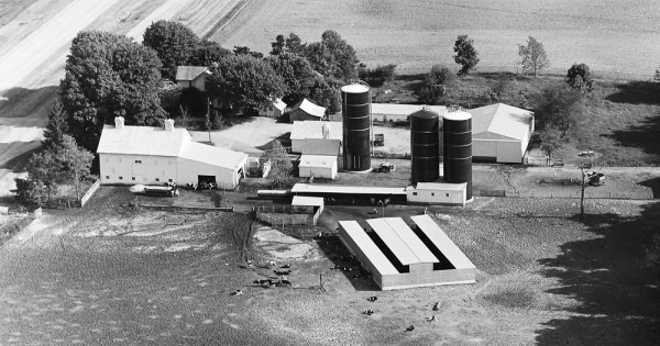 Vintage Aerial photo from 1972 in Delaware County, IN