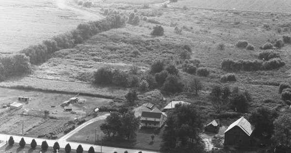 Vintage Aerial photo from 1970 in Christian County, IL