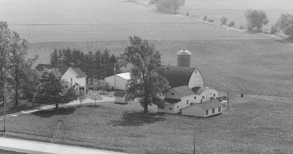 Vintage Aerial photo from 1977 in Calumet County, WI