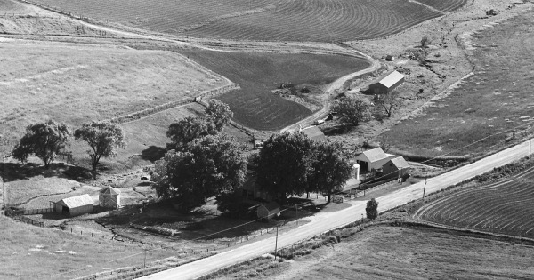Vintage Aerial photo from 1973 in Jackson County, IA
