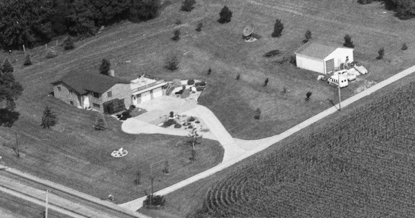 Vintage Aerial photo from 1990 in Clinton County, IA