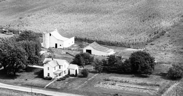 Vintage Aerial photo from 1971 in Randolph County, IN