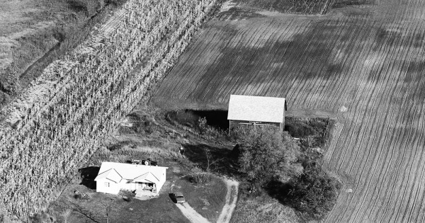 Vintage Aerial photo from 1972 in Gratiot County, MI