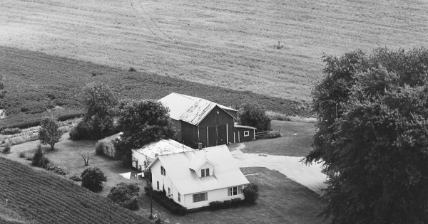 Vintage Aerial photo from 1982 in Huntington County, IN
