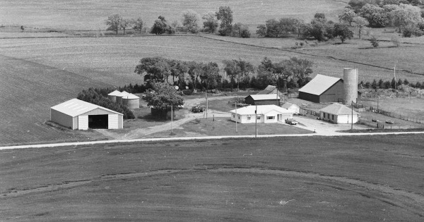 Vintage Aerial photo from 1980 in Marshall County, KS