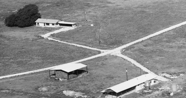 Vintage Aerial photo from 1987 in Concho County, TX