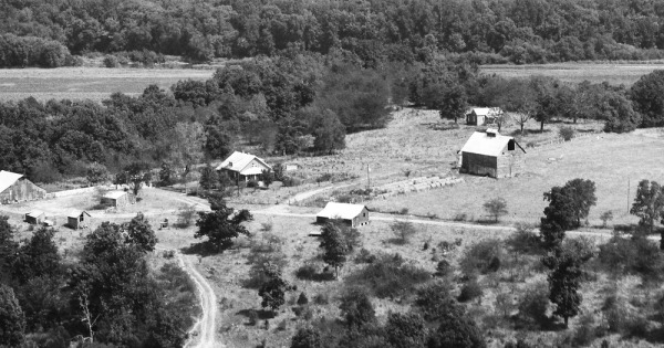 Vintage Aerial photo from 1983 in Osage County, MO