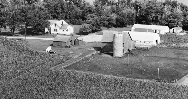 Vintage Aerial photo from 1968 in Lincoln County, MN
