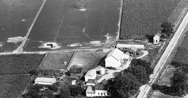 Vintage Aerial photo from 1963 in Marion County, OH