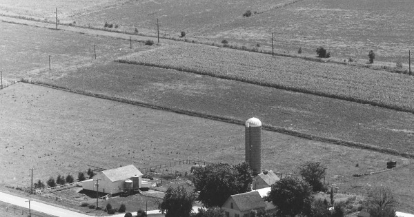 Vintage Aerial photo from 1969 in McLean County, IL
