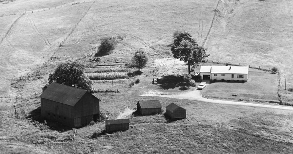 Vintage Aerial photo from 1967 in Guernsey County, OH