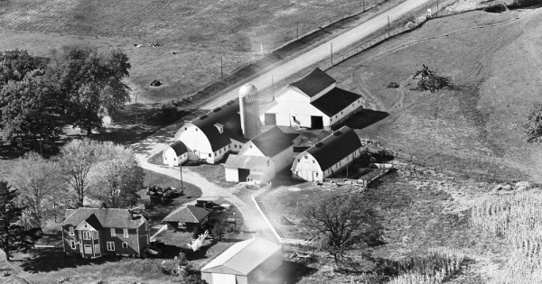 Vintage Aerial photo from 1964 in Stephenson County, IL