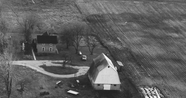 Vintage Aerial photo from 1973 in Midland County, MI