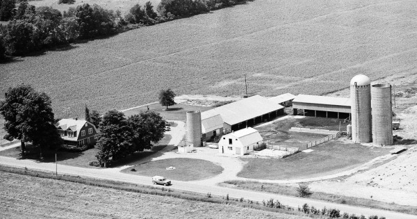 Vintage Aerial photo from 1980 in Branch County, MI