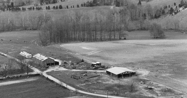 Vintage Aerial photo from 1982 in Larue County, KY
