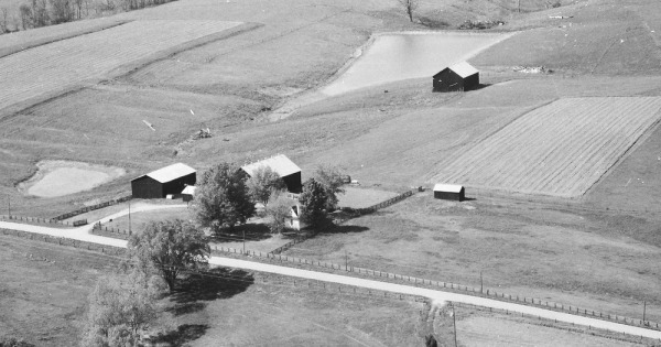 Vintage Aerial photo from 1985 in Shelby County, KY