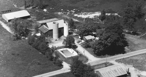 Vintage Aerial photo from 1972 in Wabash County, IN