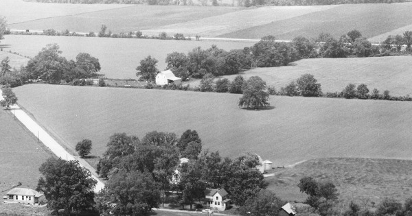 Vintage Aerial photo from 1968 in Pike County, IL