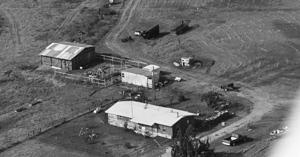 Vintage Aerial photo from -1986 in Coal County, OK