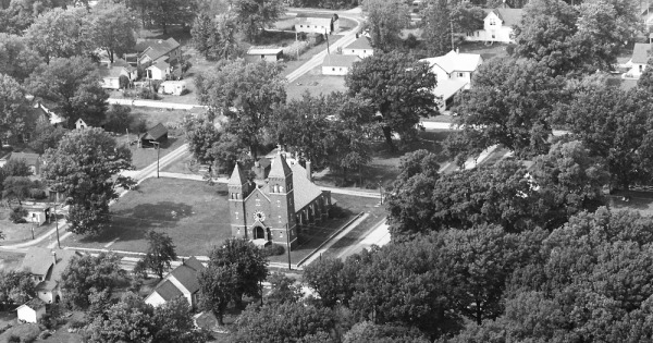 Vintage Aerial photo from 1966 in McLean County, IL