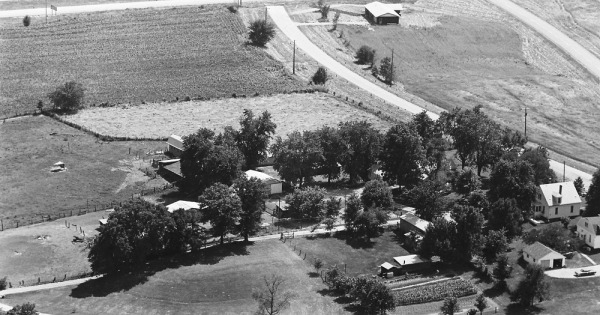 Vintage Aerial photo from 1968 in Madison County, IL