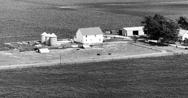 Vintage Aerial photo from 1970 in McDonough County, IL
