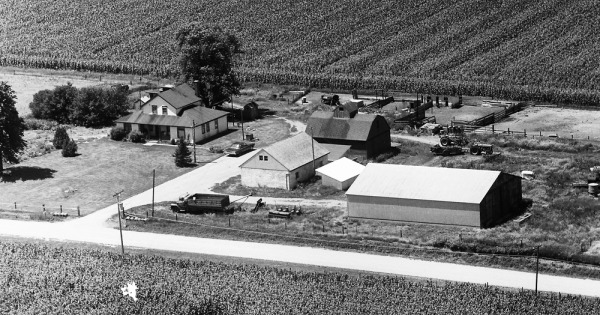 Vintage Aerial photo from 1971 in Lee County, IL