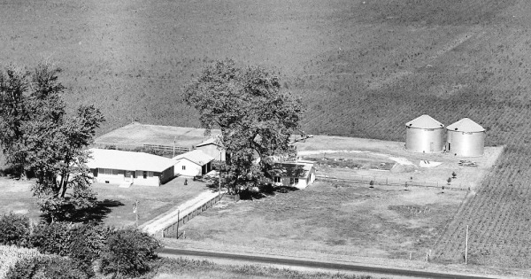 Vintage Aerial photo from 1966 in Sangamon County, IL